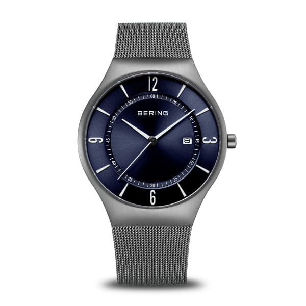 Bering 15940-378 Herrenuhr, Milanaise, Grau/Blau Bering 15940-378 Herrenuhr, Milanaise, Grau/Blau