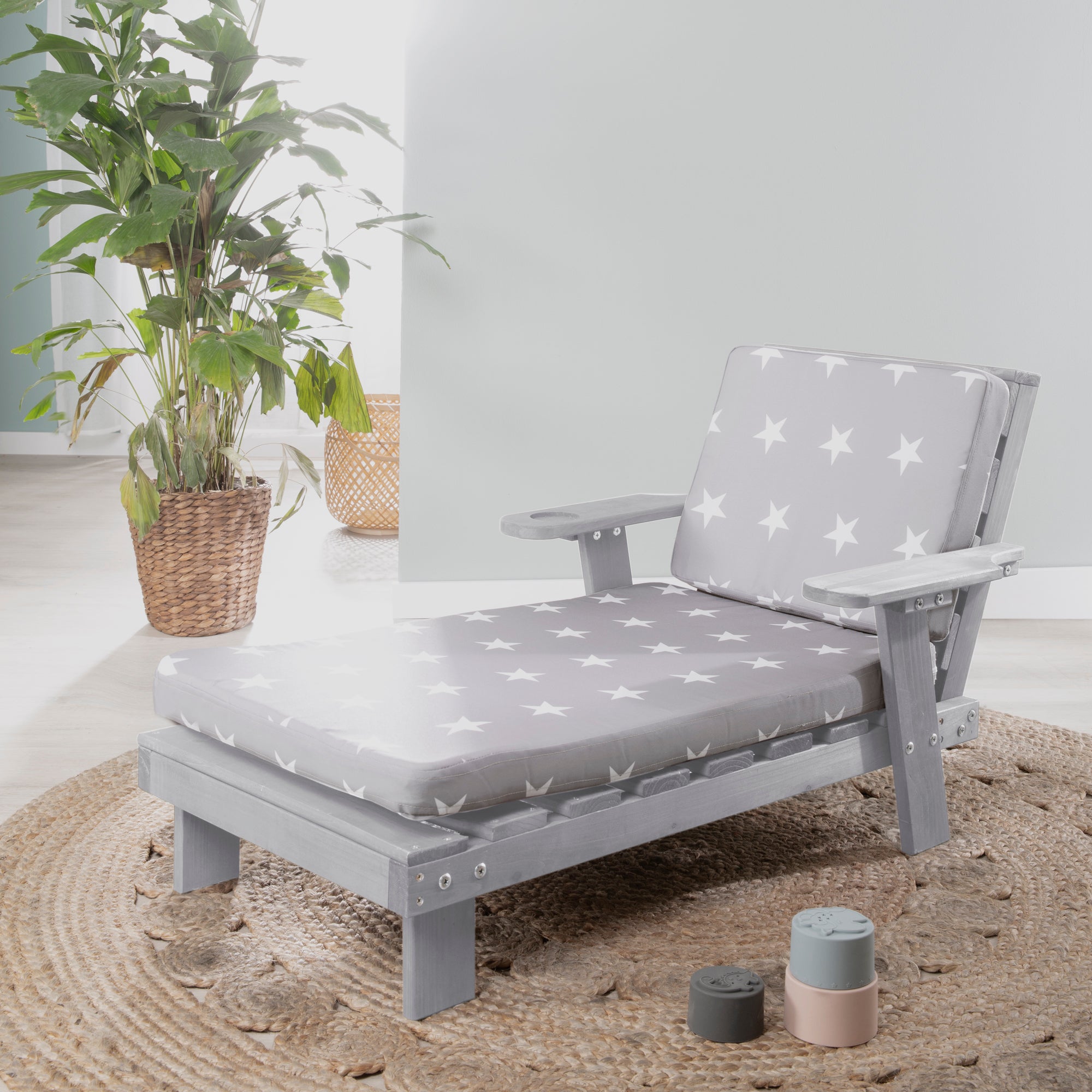 Roba 457008GAV190 Outdoorliege Little Stars grau – Outdoor FSC - Bild 4 Roba 457008GAV190 Outdoorliege Little Stars grau – Outdoor FSC - Produktbild 4