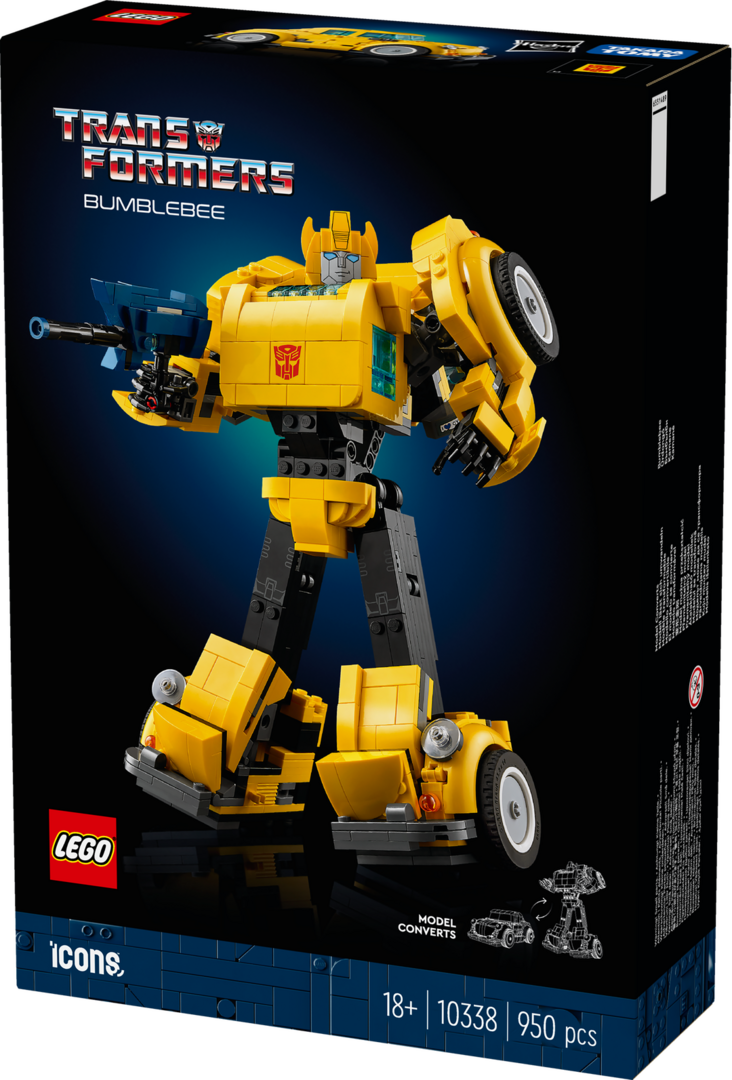 LEGO® Icons Transformers Bumblebee 10338 Roboter, Spielzeug, Apidae, Insekt, Wirbellose