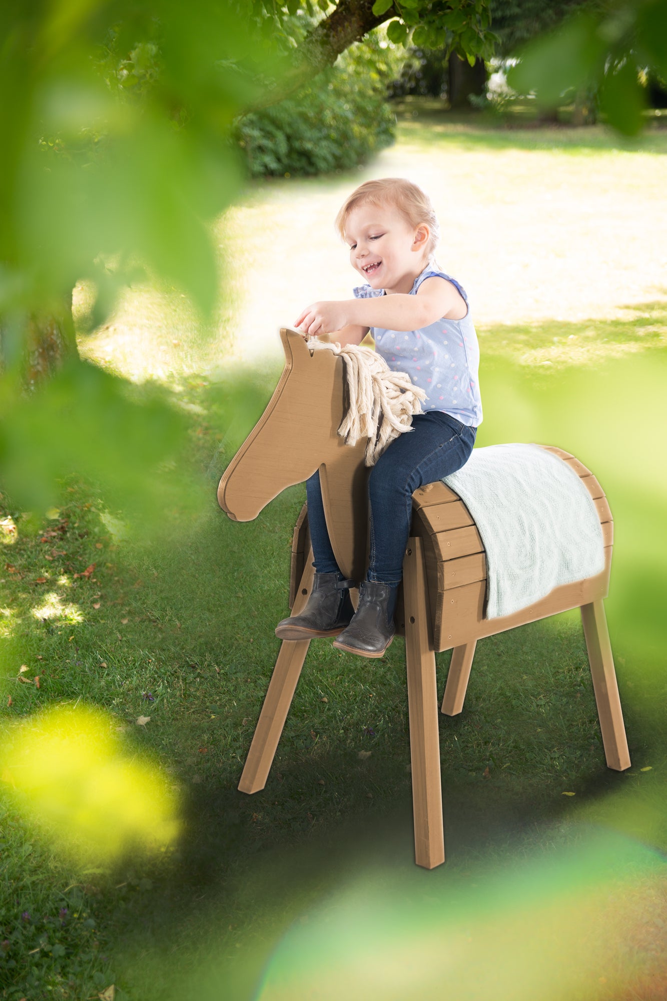 Roba 456038TE Spielpferd Outdoor teakholz farben – Outdoor + - Bild 4 Roba 456038TE Spielpferd Outdoor teakholz farben – Outdoor + - Produktbild 4