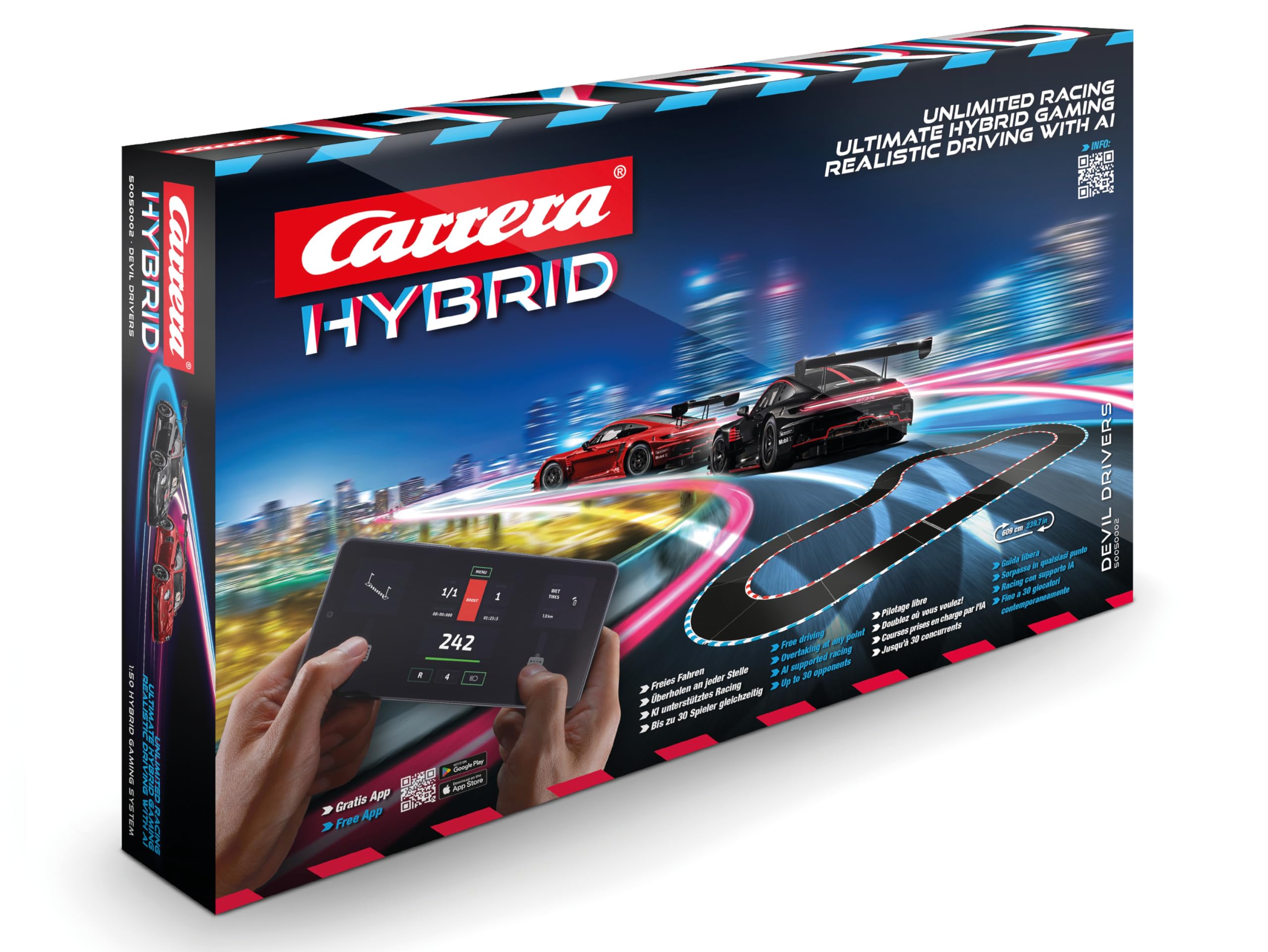 Carrera HYBRID Racing Set Devil Drivers (App-gesteuert) 50050002 Computerausrüstung, Maus, Kreditkarte, Adapter
