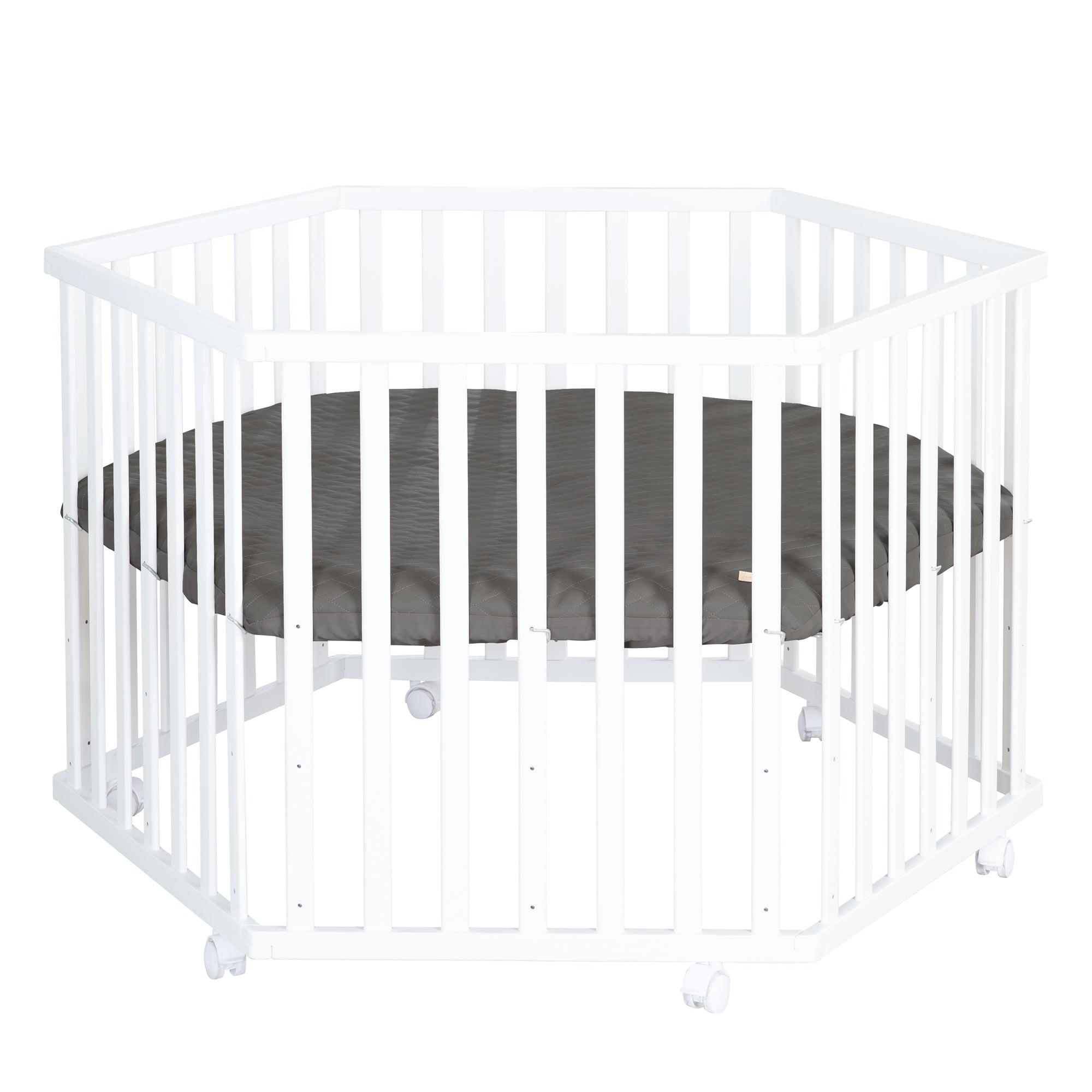 Roba 0232WEL250 Laufgitter 6-eckig Graphite gesteppt weiß - Bild 1 Roba 0232WEL250 Laufgitter 6-eckig Graphite gesteppt weiß - weiß - Laufgitter - Produktbild 1