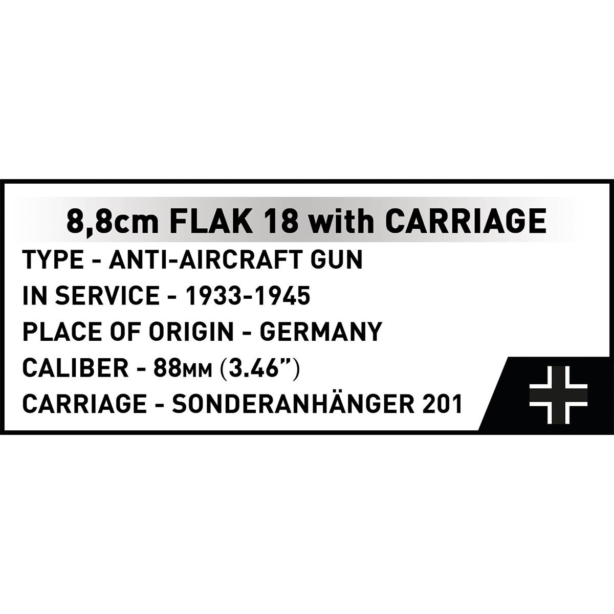 COBI 3140 - 8.8 CM FLAK 18 MIT Lafette - Bild 12 COBI 3140 - 8.8 CM FLAK 18 MIT Lafette - Bild 12