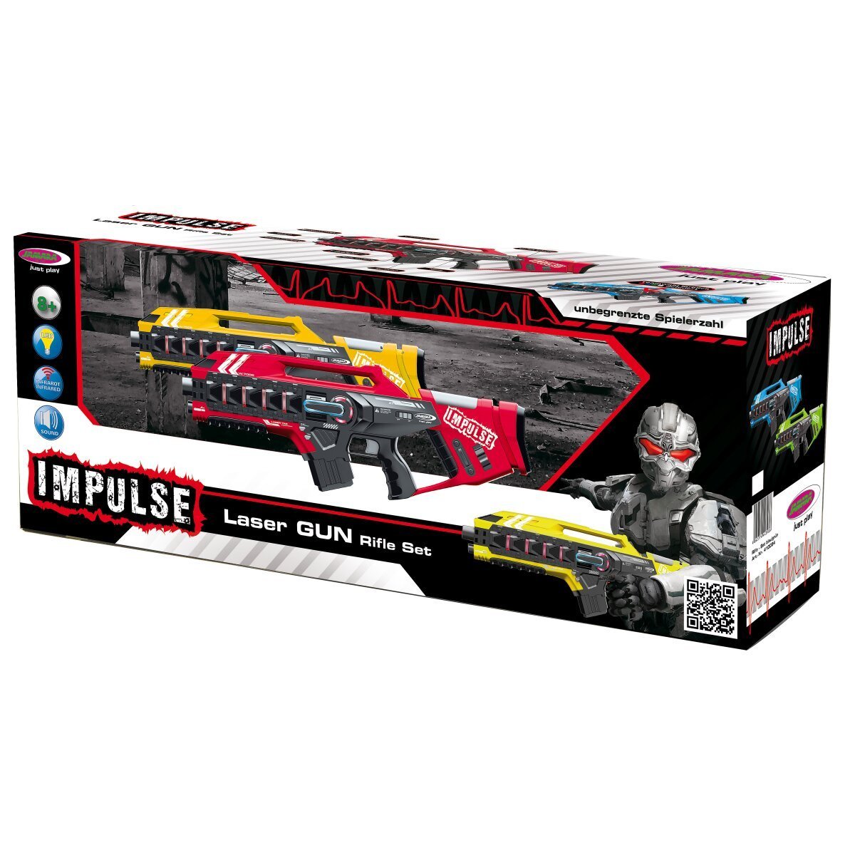 JAMARA Impulse Laser Gun Rifle Set gelb/rot ab 8 Jahren JAMARA Impulse Laser Gun Rifle Set gelb/rot ab 8 Jahren