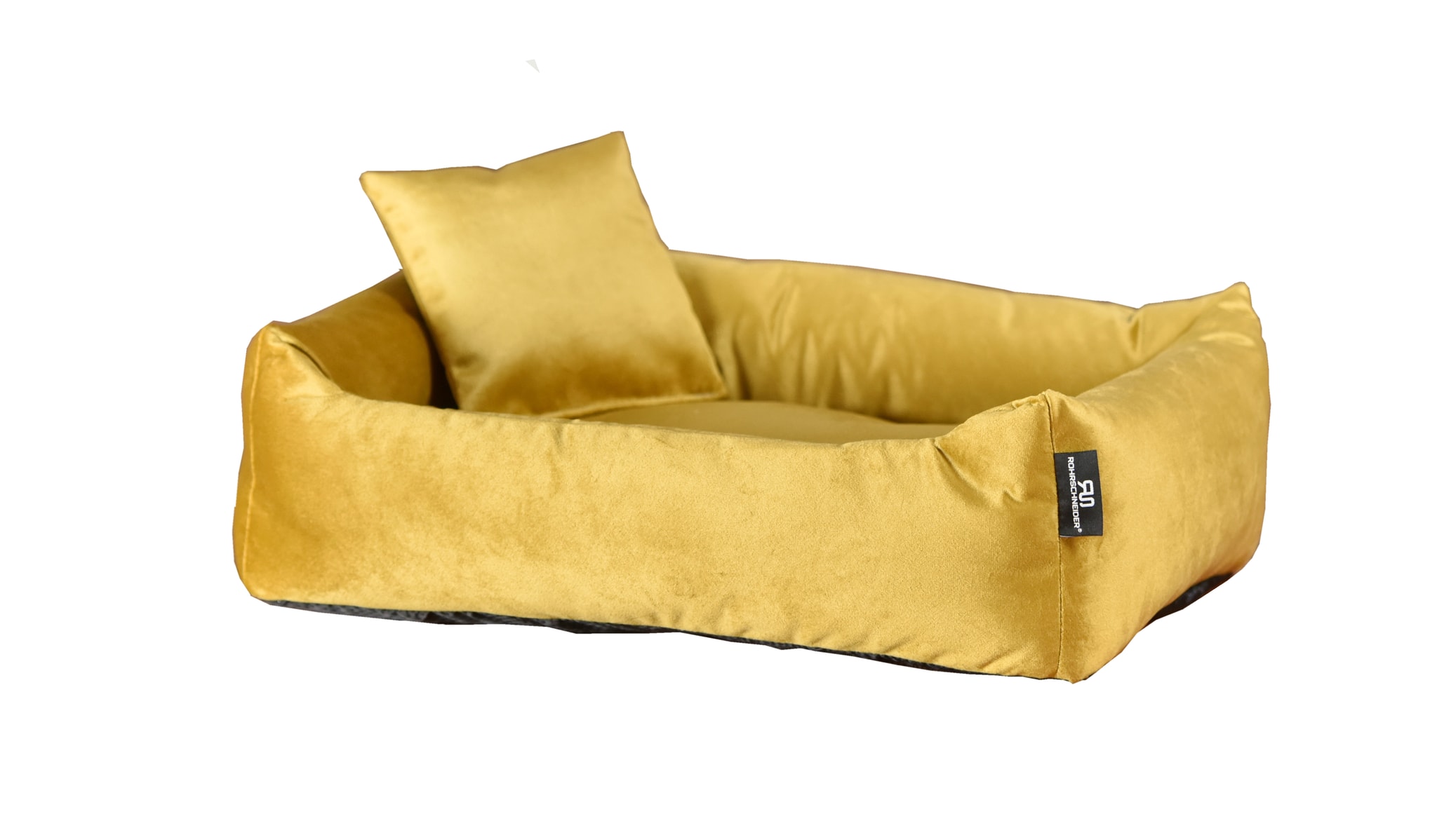Rohrschneider – RS 22240 – Kuschelsofa Samt senf Gr.2 – Senf – Haustiermöbel