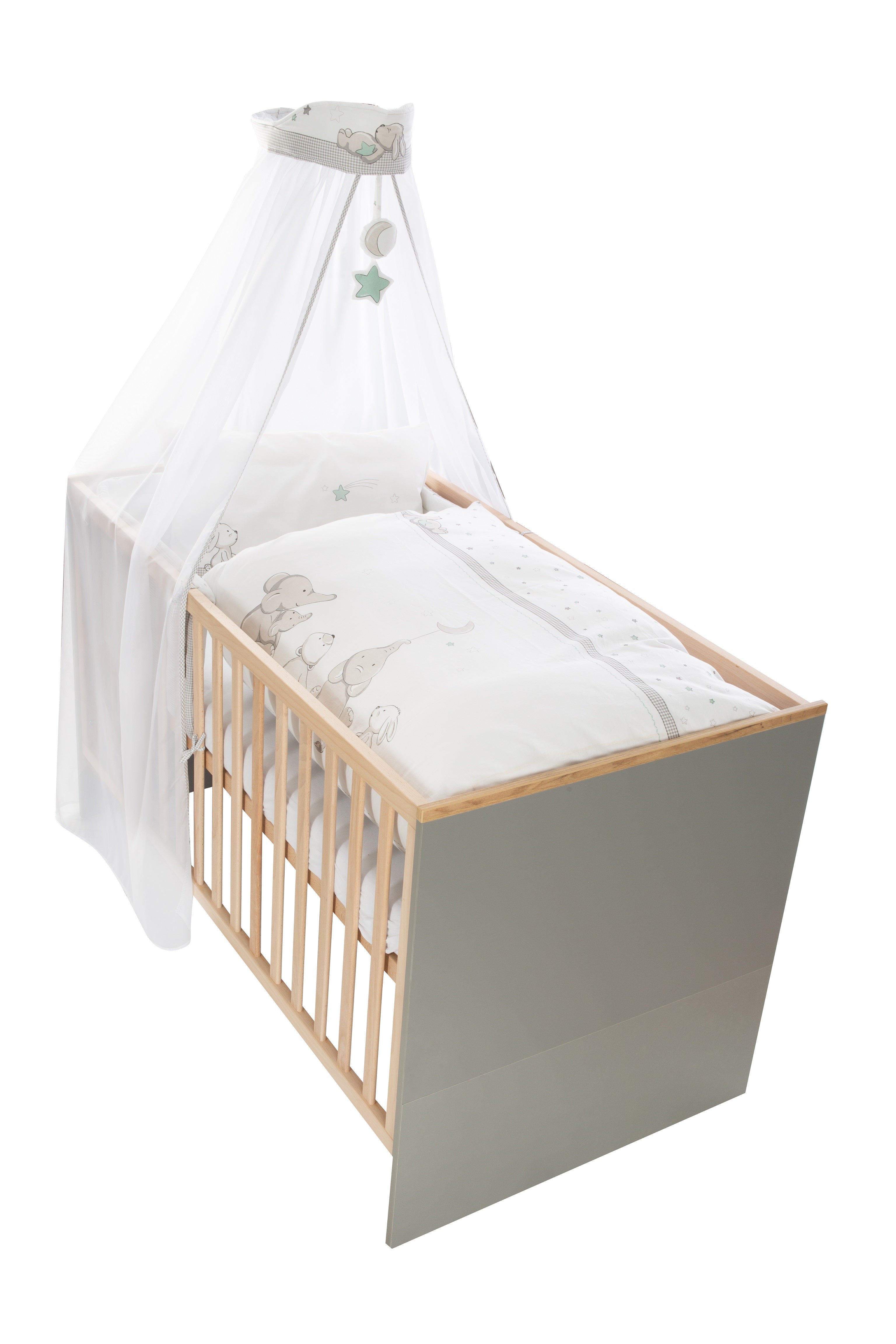 Roba 1492S209 Kinderbettgarnitur Sternenzauber grau – Bettwäschen - Bild 3 Roba 1492S209 Kinderbettgarnitur Sternenzauber grau – Bettwäschen - Produktbild 3