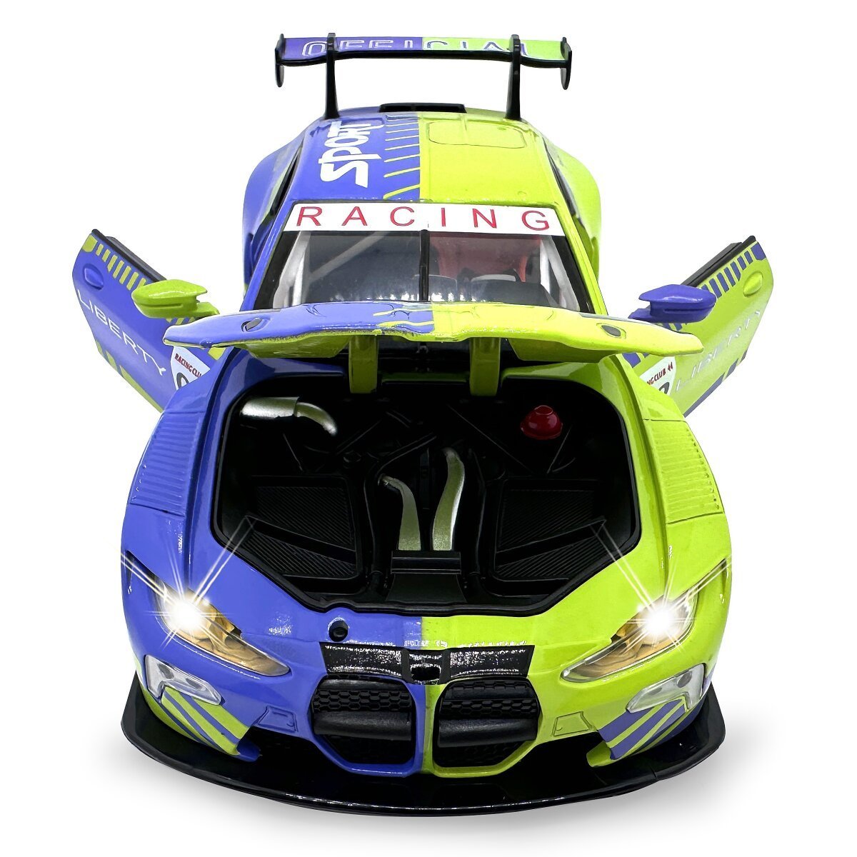 JAMARA BMW M4 GT3 Diecast 1:24 grün inkl. Knopfzellen ab 3 Jahren