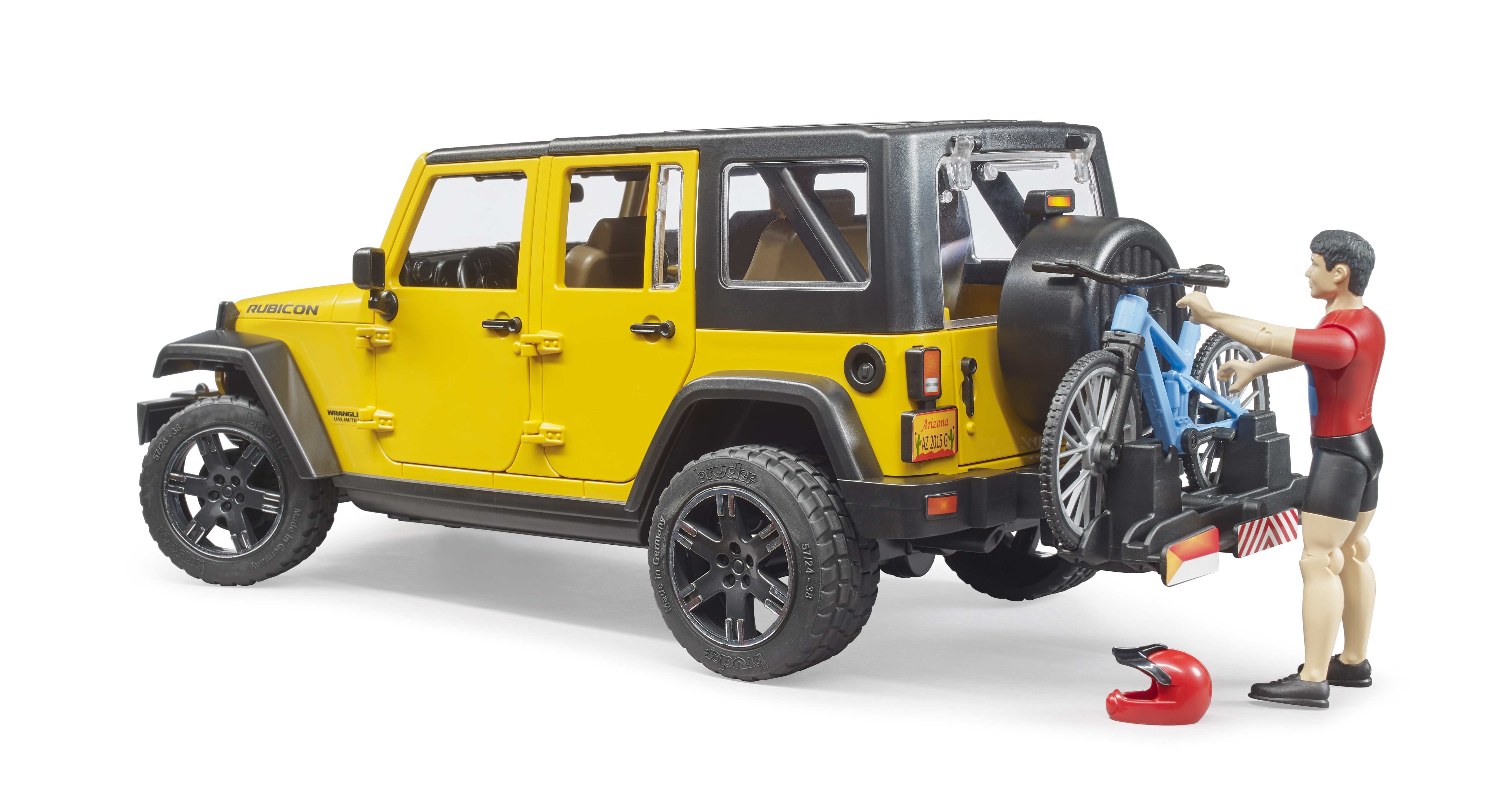 BRUDER 02543 - Jeep Wrangler Rubicon Unlimited mit Mountainbike und Radfahrer - Bild 3 BRUDER 02543 - Jeep Wrangler Rubicon Unlimited mit Mountainbike und Radfahrer - Bild 3