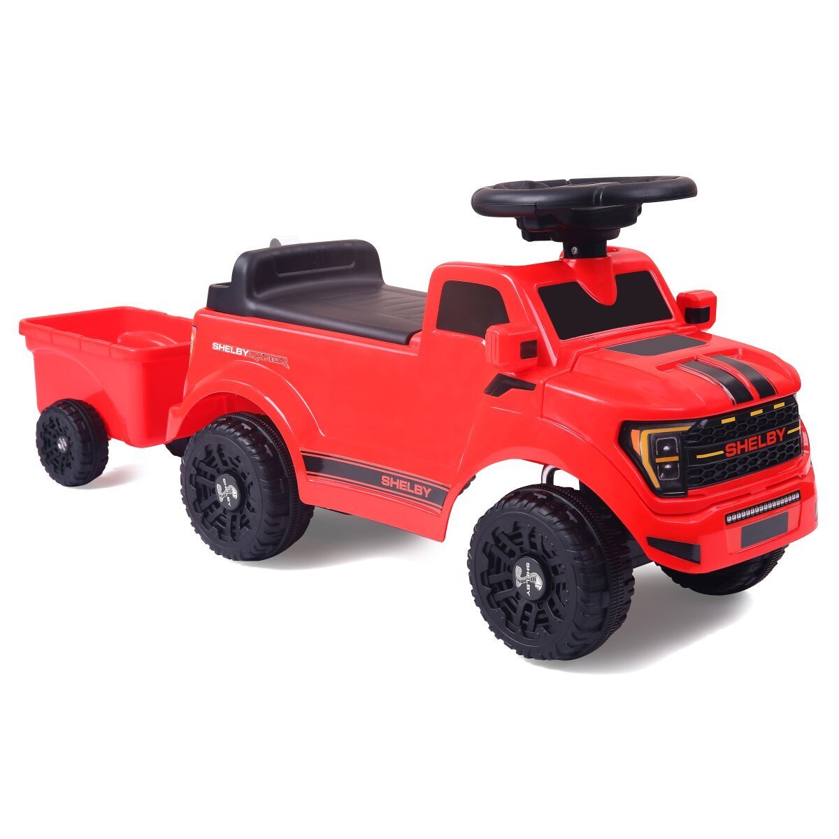 JAMARA Rutscher Shelby Ford F-150 Raptor mit Anhänger rot ab 18 Monaten