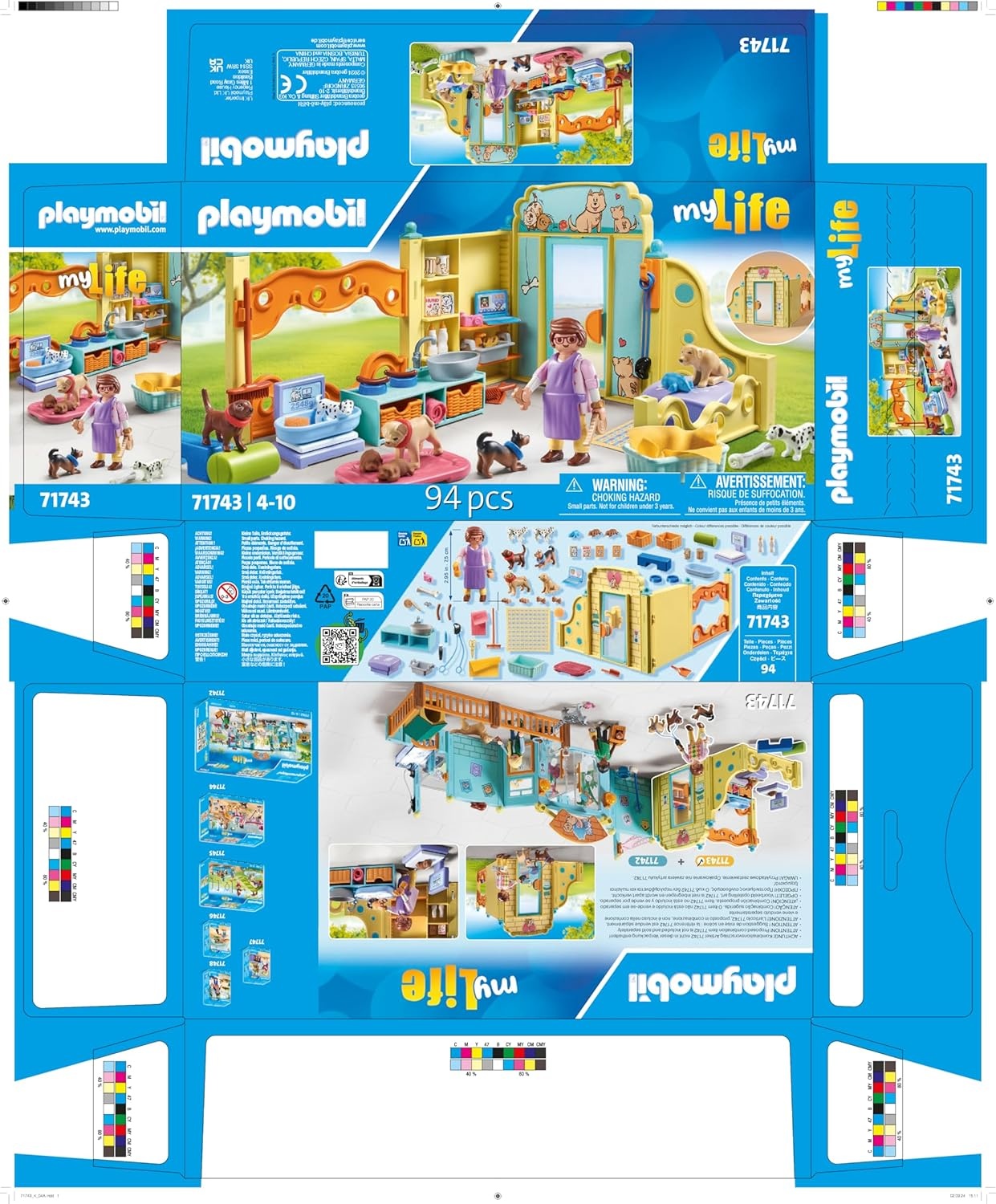 PLAYMOBIL 71743 My Life: Welpenhaus mit Zubehör Spielbereich, Person, Drinnen