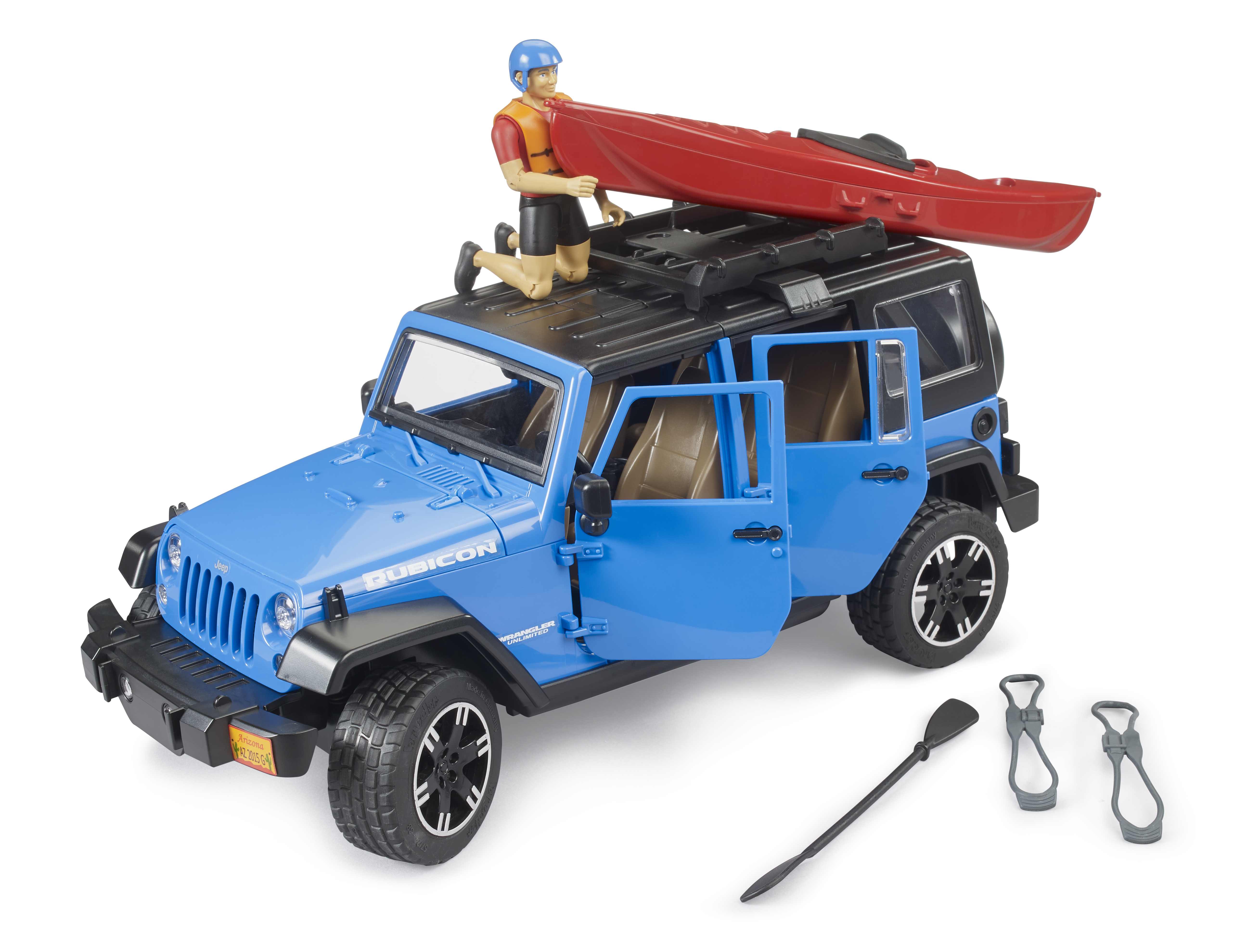 BRUDER 02529 - Jeep Wrangler Rubicon Unlimited mit Kajak und Figur - Bild 3 BRUDER 02529 - Jeep Wrangler Rubicon Unlimited mit Kajak und Figur - Bild 3