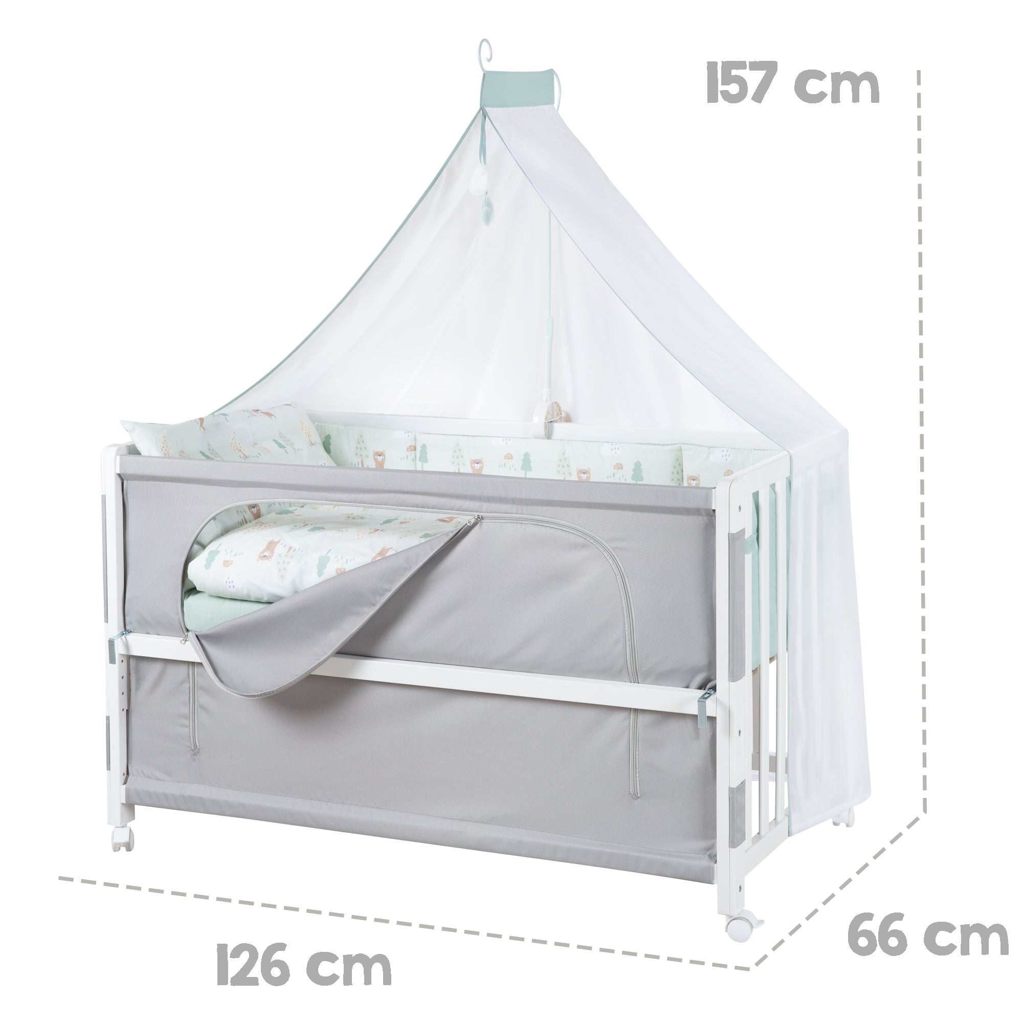 Roba 163003WES283 Room Bed, 60x120 cm Woodland Buddies weiß - Bild 11 Roba 163003WES283 Room Bed, 60x120 cm Woodland Buddies weiß - Produktbild 11