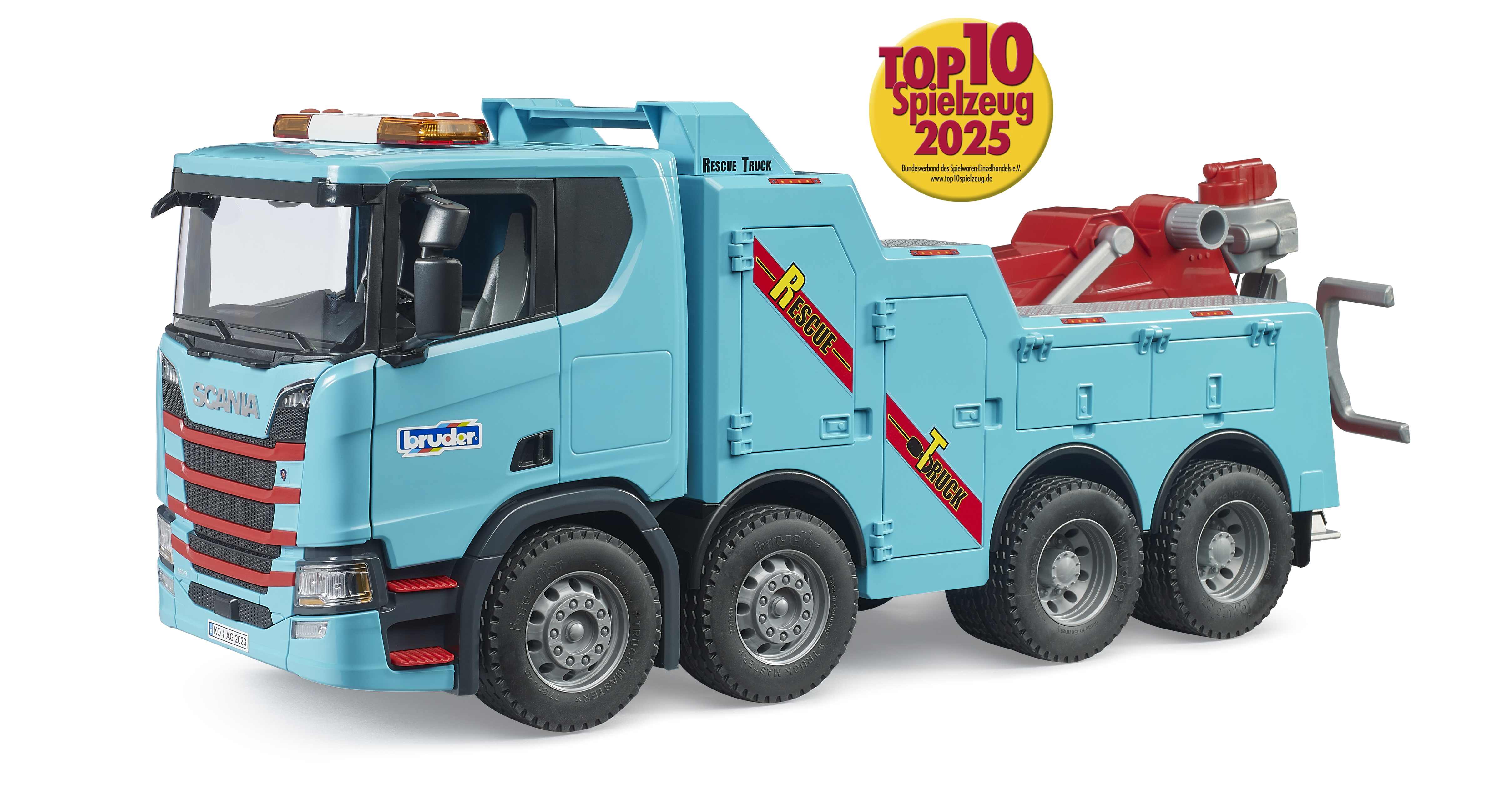 BRUDER 03553 - Scania Super 560R Berge- und Abschlepp- LKW mit L mit S Modul