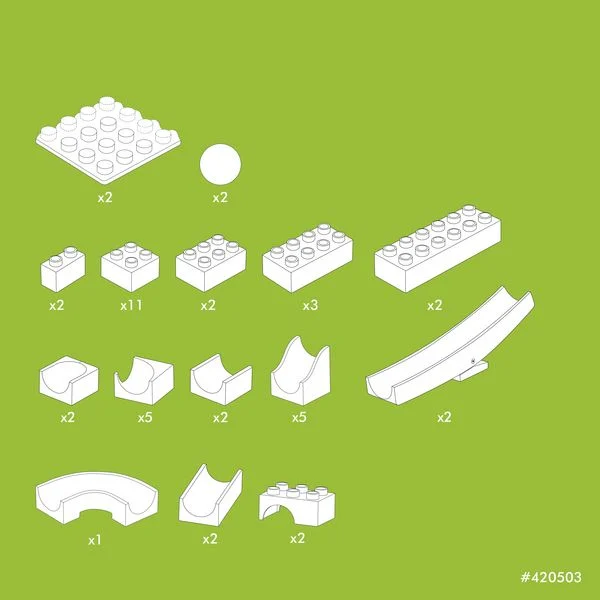HUBELINO Kugelbahn Wippe Erweiterung (43-teilig)
