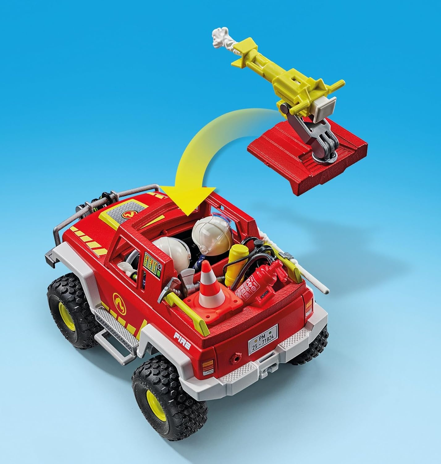 PLAYMOBIL 71824 - Action Heroes: Feuerwehrtruck mit Figur & Ölfass-Einsatz PLAYMOBIL 71824 - Action Heroes: Feuerwehrtruck mit Figur & Ölfass-Einsatz