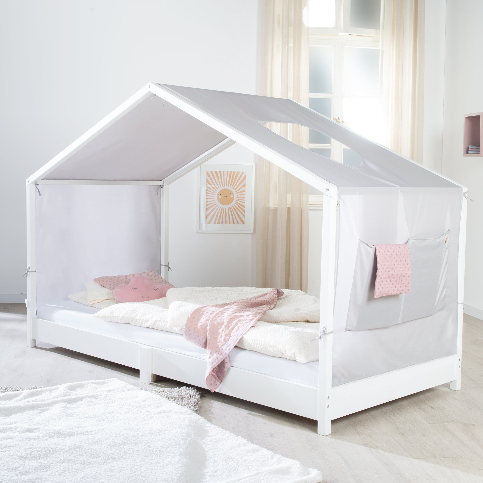 Roba 0286 Hausbettbezug neutral 90 x 200 cm grau – Bettenzubehör - Bild 2 Roba 0286 Hausbettbezug neutral 90 x 200 cm grau – Bettenzubehör - Produktbild 2
