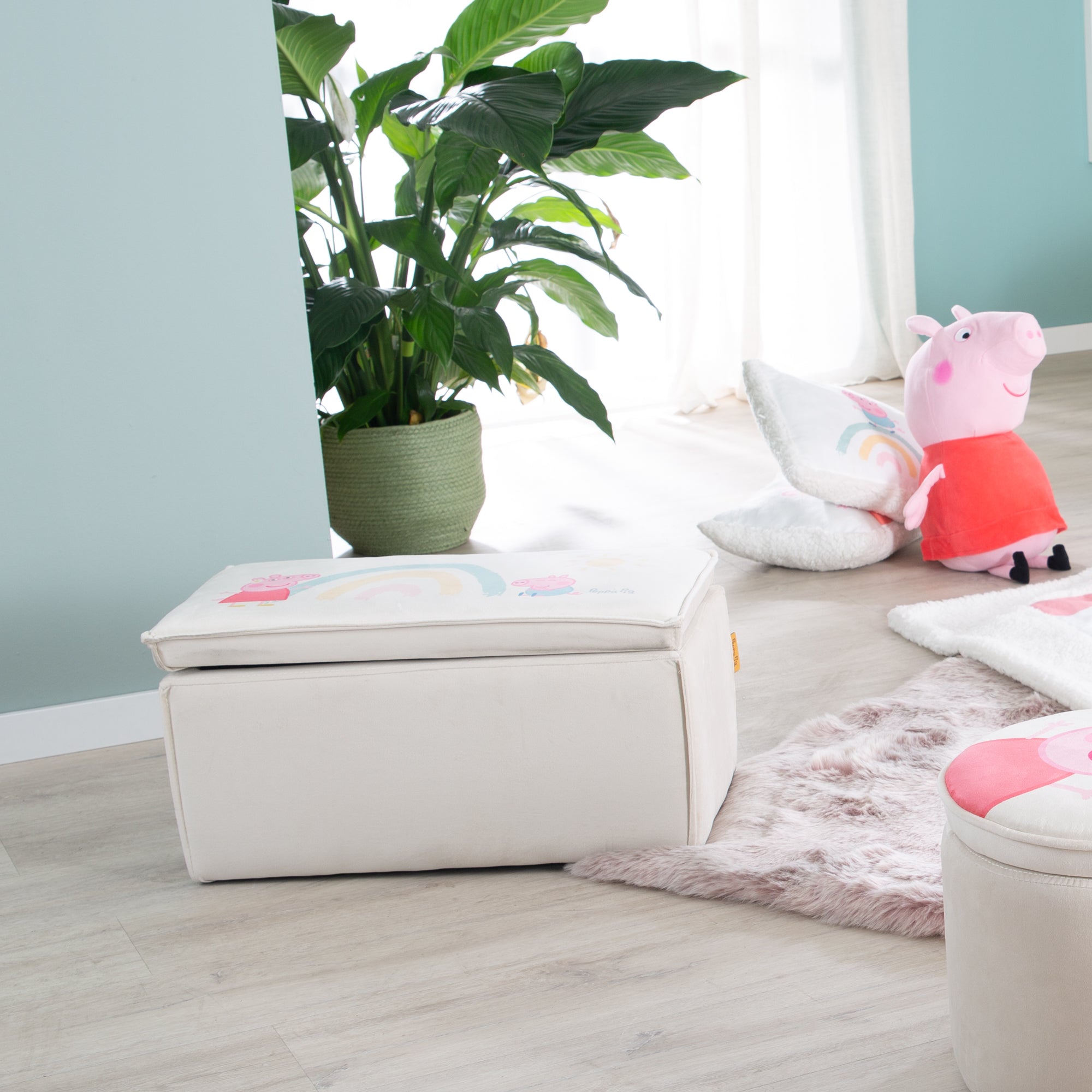 Roba 450141PP1 Kinderhocker mit Aufbewahrung Peppa Pig beige – Spielmöbel - Bild 7 Roba 450141PP1 Kinderhocker mit Aufbewahrung Peppa Pig beige – Spielmöbel - Produktbild 7