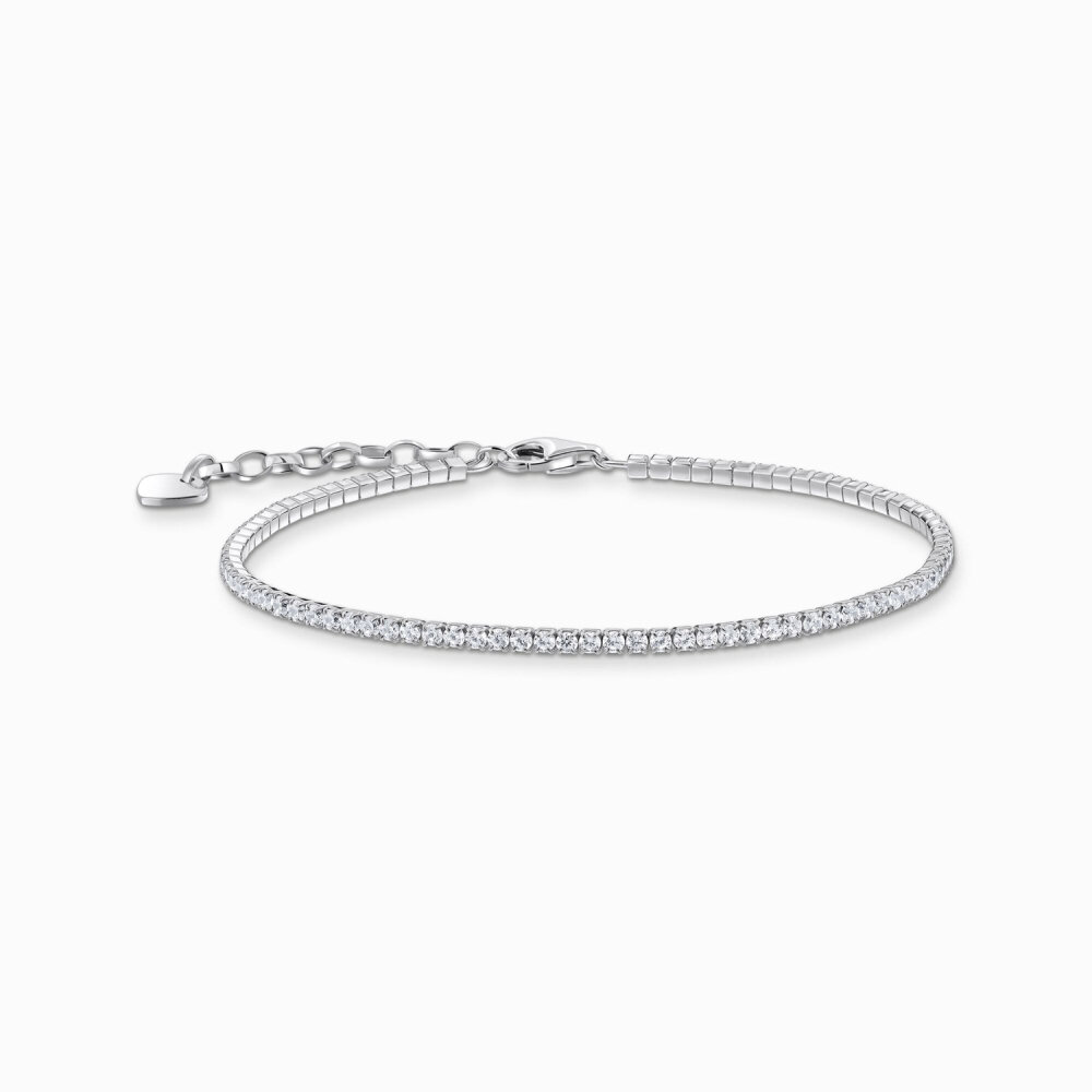 Thomas, Sabo, Armband, Tennis, Mit, Steinen, Länge, 19, Cm, Weiß, Silber, A2168-051-14-L19V, Zubehor, Armreif, Schmuck, Halskette