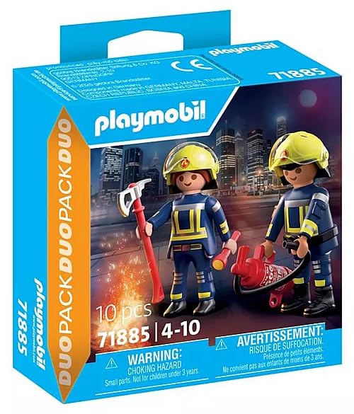 PLAYMOBIL 71885 Duopack Feuerwehr Feuerwehrmann & Feuerwehrfrau mit Ausrüstung PLAYMOBIL 71885 Duopack Feuerwehr Feuerwehrmann & Feuerwehrfrau mit Ausrüstung