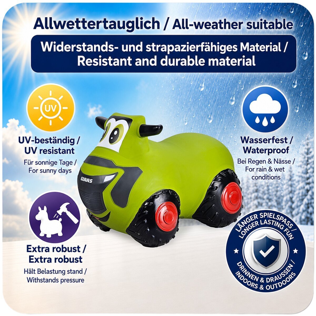 JAMARA Claas Hüpftraktor HoppyDoo mit Pumpe ab 12 Monaten JAMARA Claas Hüpftraktor HoppyDoo mit Pumpe ab 12 Monaten