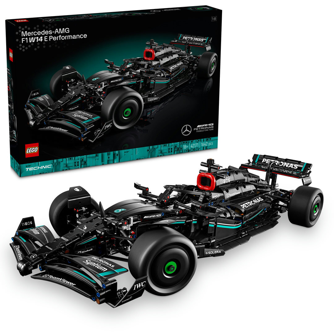 LEGO® icons Mercedes-AMG F1 W14 E Performance 42171 Autorennen, Formel Eins, Rennwagen, Fahrzeug, Rad