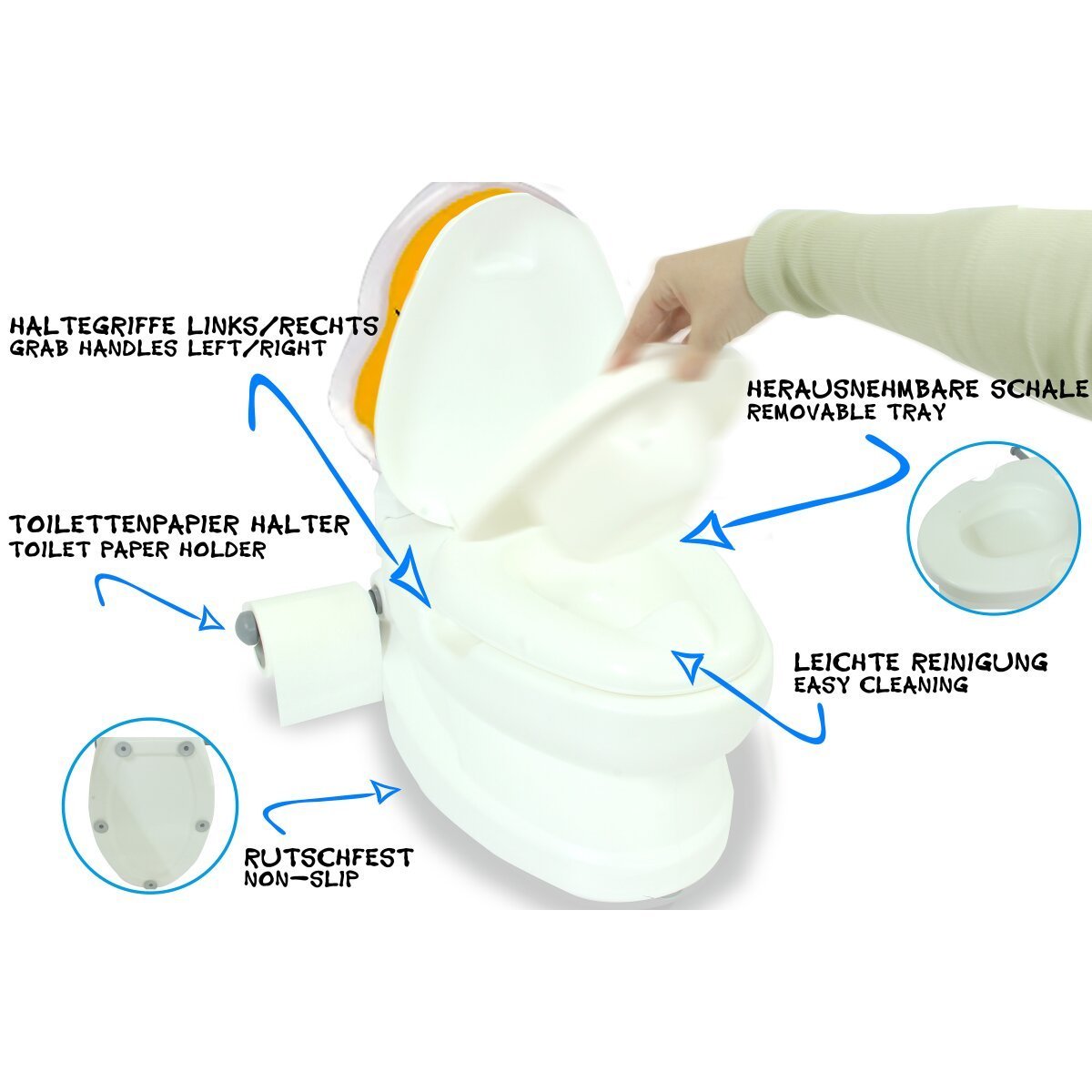 JAMARA Meine kleine Toilette Küken mit Spülsound und Toilettenpapierhalter ab 18 Monaten JAMARA Meine kleine Toilette Küken mit Spülsound und Toilettenpapierhalter ab 18 Monaten