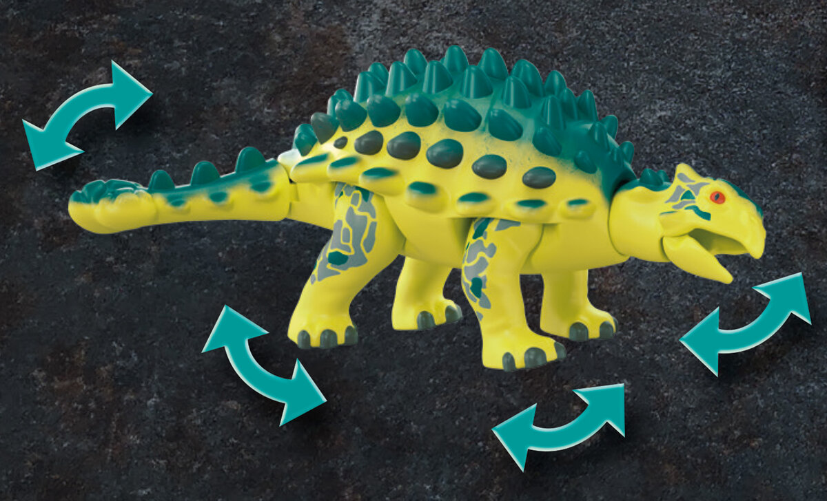 PLAYMOBIL 70626 Saichania: Abwehr des Kampfläufers Tier, Dinosaurier, Reptil