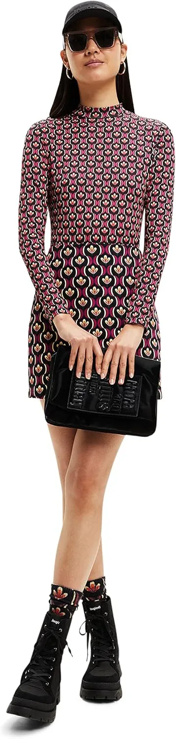 Desigual Damen Body - Mehrfarbiger Body mit Retro-Muster 22WWQK213028 GR. M