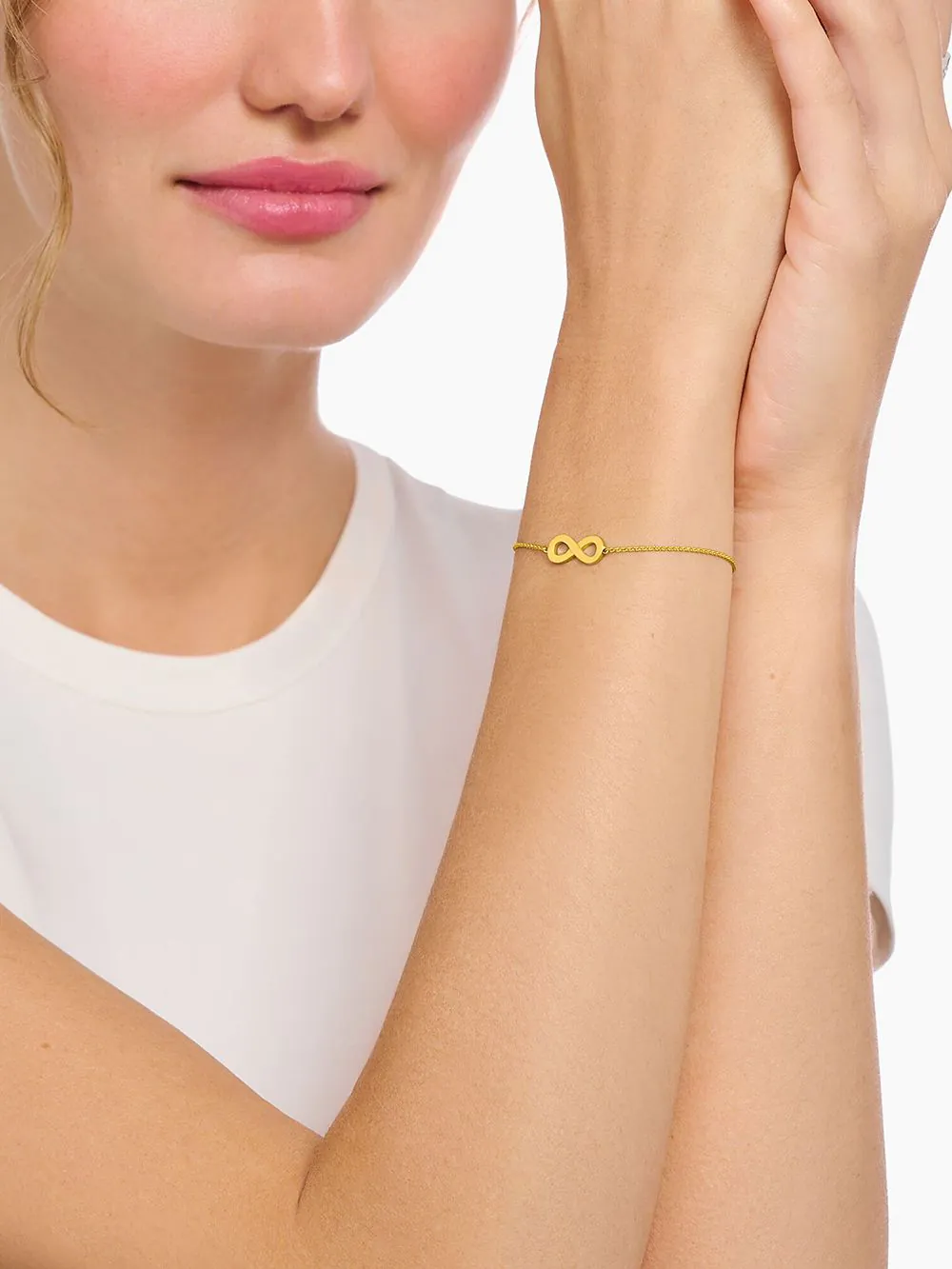 Thomas Sabo Armband Mit Anhänger Infinity Länge 19 Cm vergoldet A2161-413-39-L19V Thomas Sabo Armband Mit Anhänger Infinity Länge 19 Cm vergoldet A2161-413-39-L19V