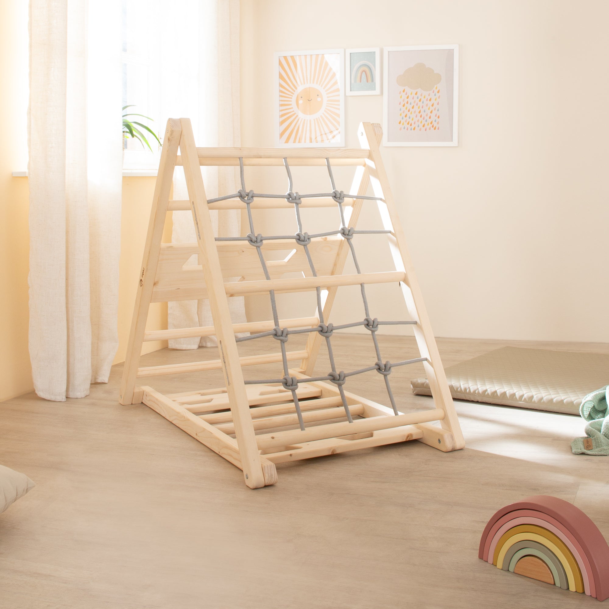 Roba 440130NU Kletterdreieck natur unbehandelt – Motorik & Lernen - Bild 8 Roba 440130NU Kletterdreieck natur unbehandelt – Motorik & Lernen - Produktbild 8