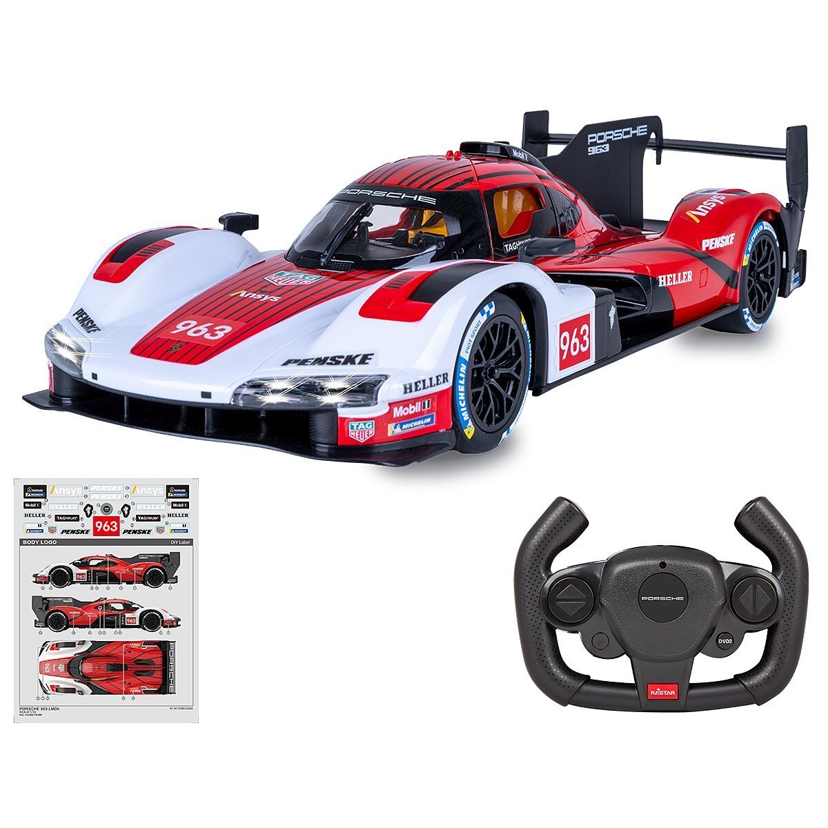 JAMARA Porsche 963 LMDH 1:14 rot 2,4GHz Tür manuell ab 6 Jahren JAMARA Porsche 963 LMDH 1:14 rot 2,4GHz Tür manuell ab 6 Jahren
