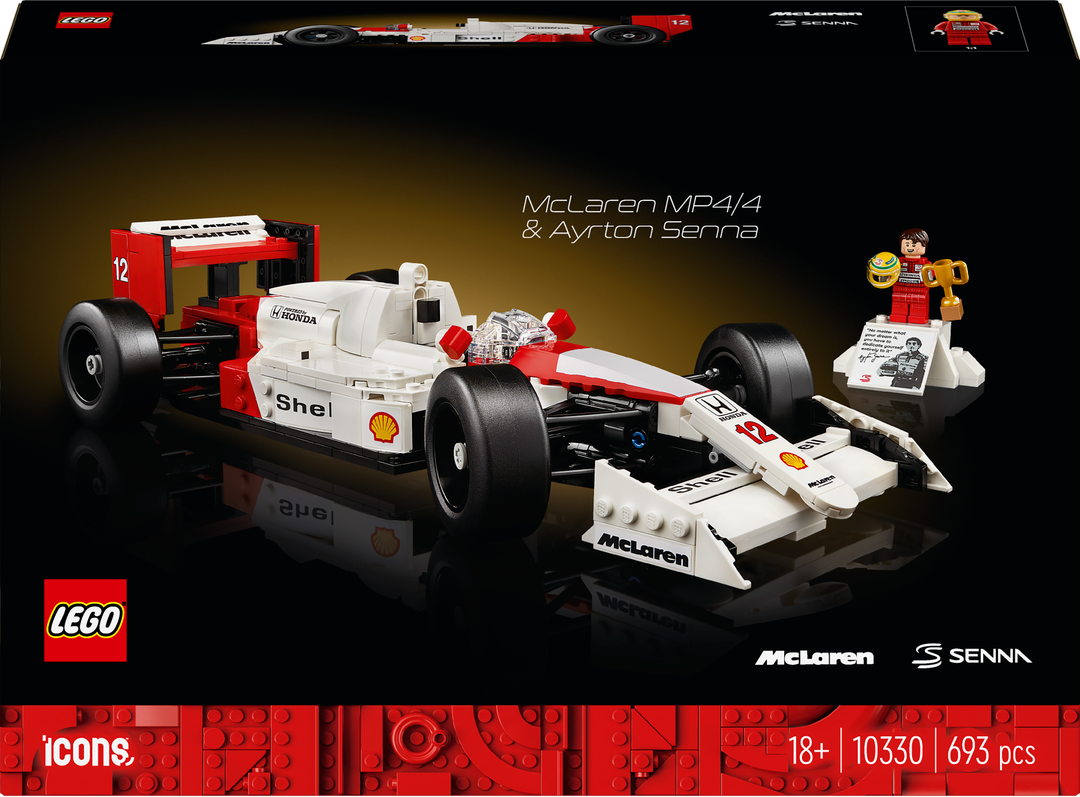 LEGO 10330 McLaren MP4/4 & Ayrton Senna Autorennen, Auto, Formel Eins, Rennwagen, Rad