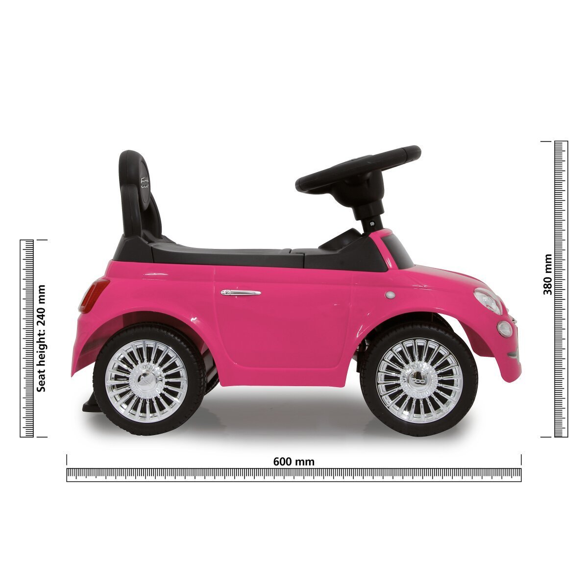 JAMARA Rutscher Fiat 500 pink 2in1 ab 12 Monaten JAMARA Rutscher Fiat 500 pink 2in1 ab 12 Monaten