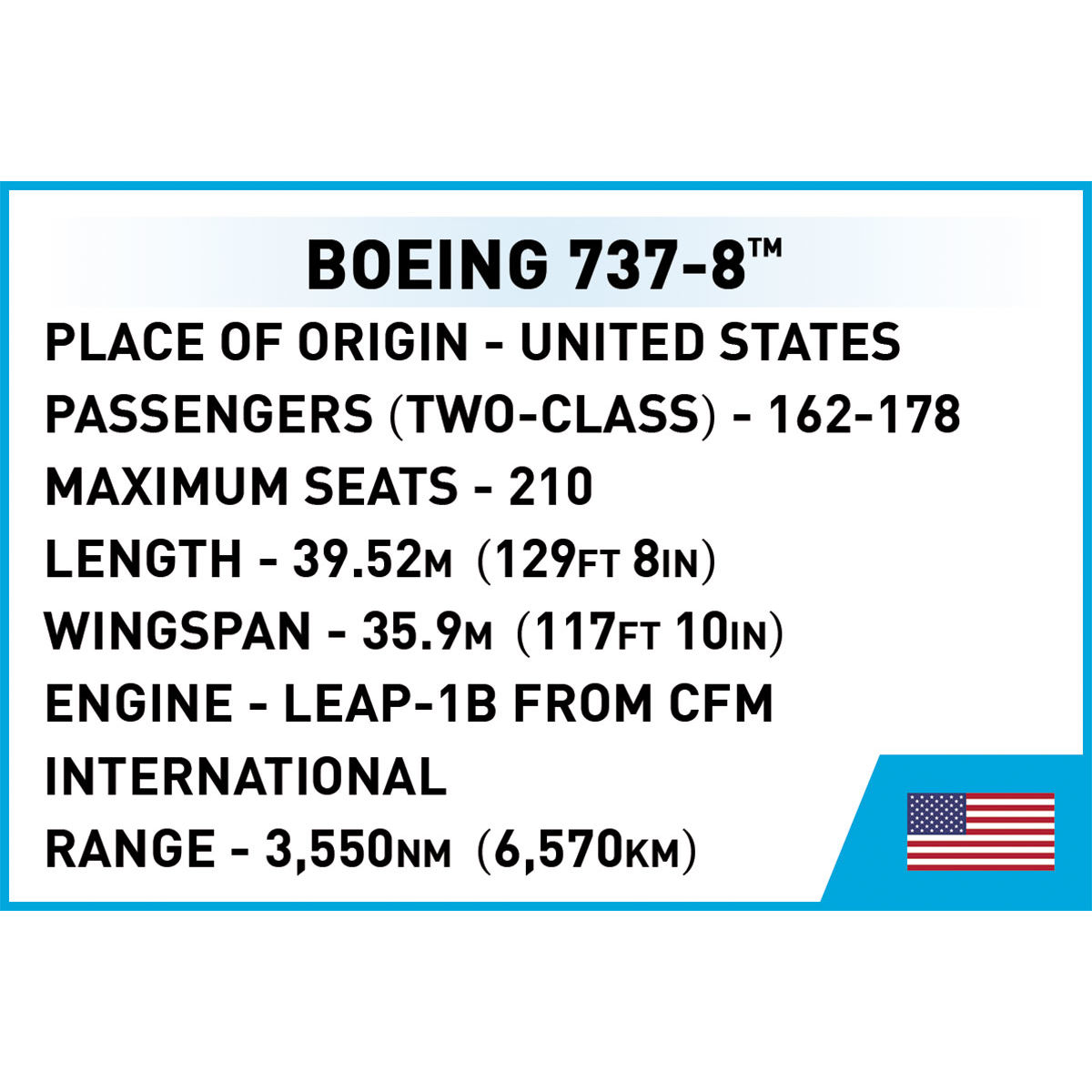 COBI 26608 - BOEING 737 8™ SCALE 1: 110 - Bild 12 COBI 26608 - BOEING 737 8™ SCALE 1: 110 - Bild 12