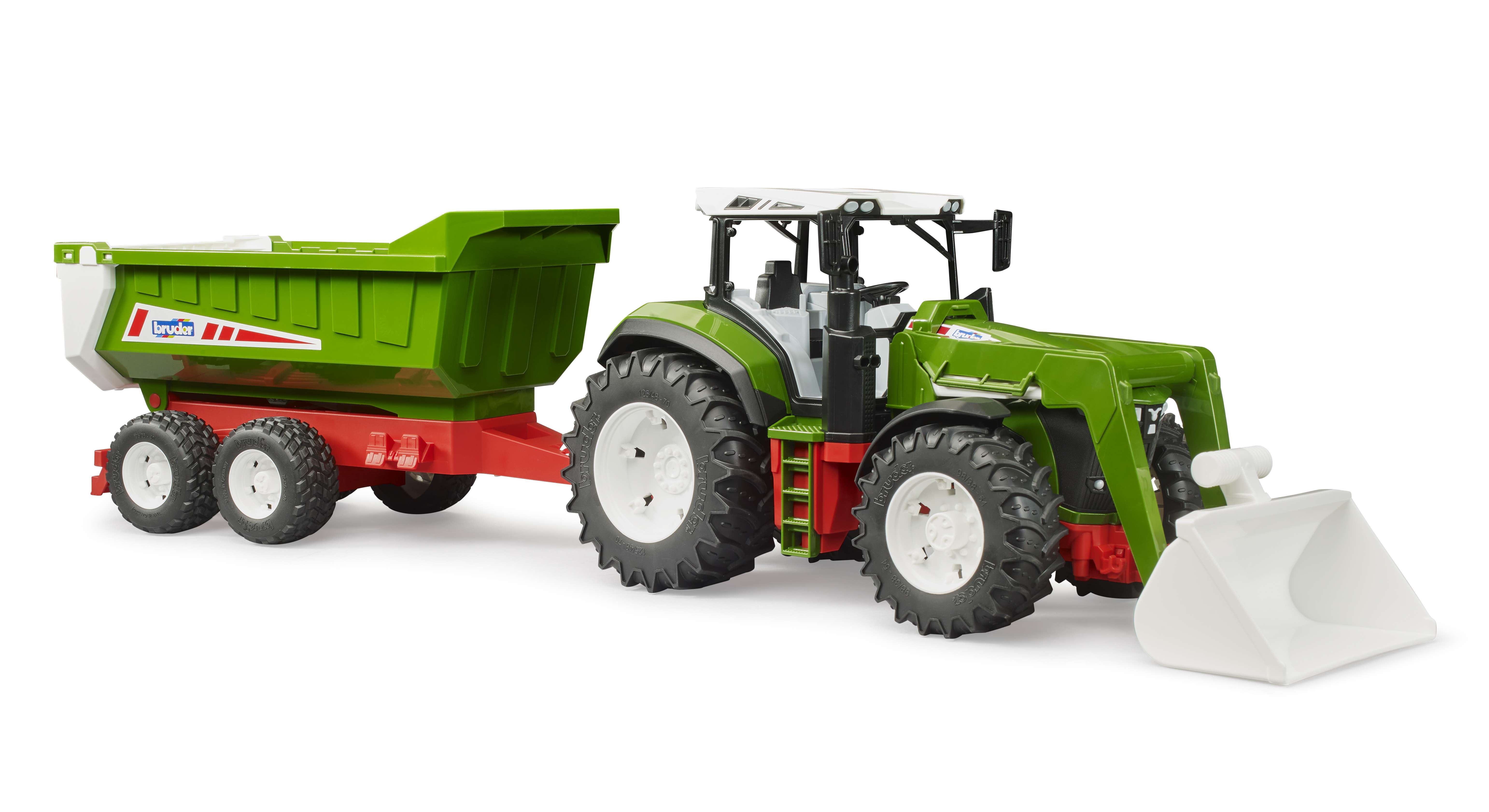 BRUDER 03452 - Roadmax Traktor mit Frontlader und Kippanhänger - Bild 4