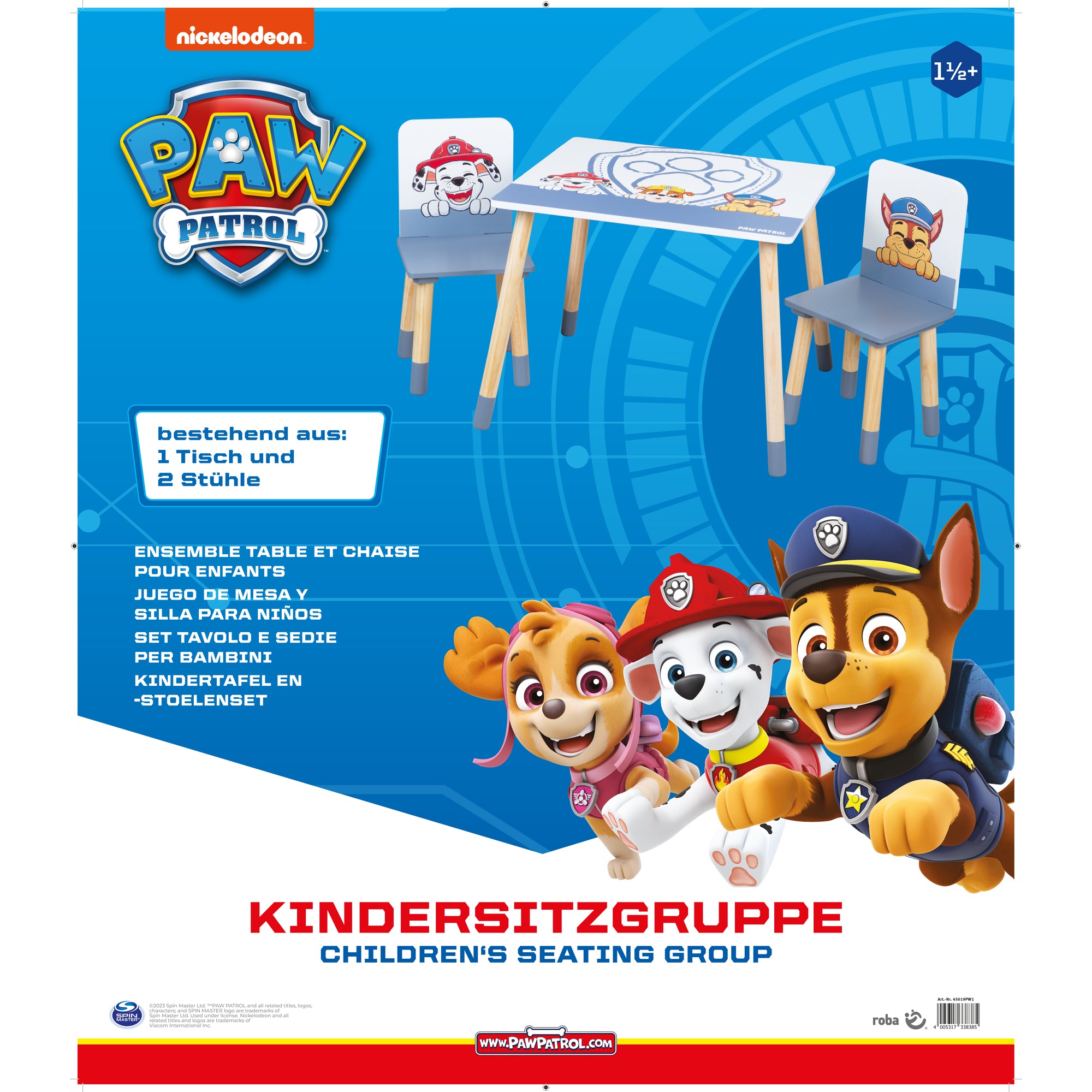 Roba 450019PW1 Kindersitzgruppe Paw Patrol grau-weiß – Spielmöbel - Bild 8 Roba 450019PW1 Kindersitzgruppe Paw Patrol grau-weiß – Spielmöbel - Produktbild 8