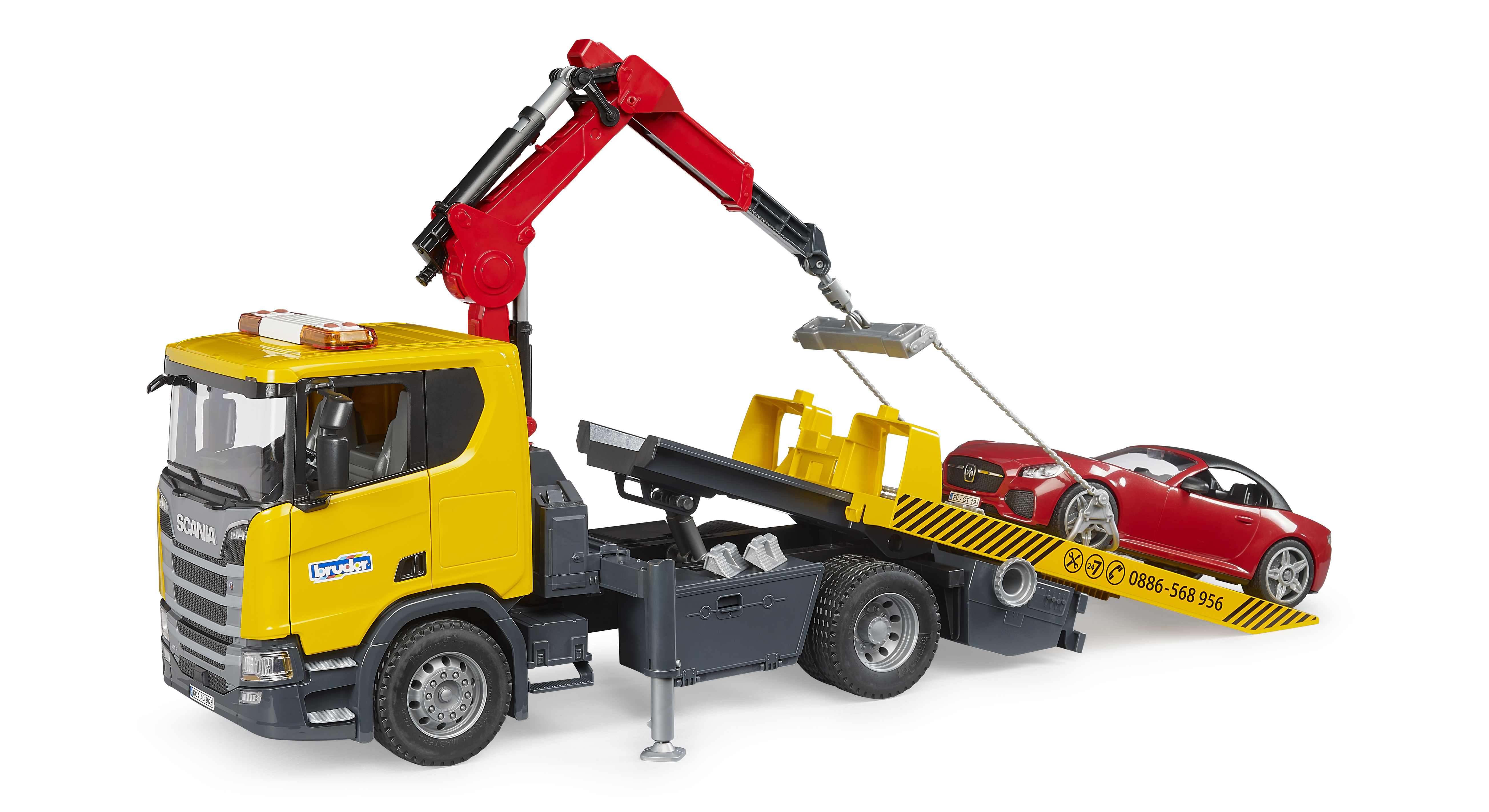 BRUDER 03552 - Scania Super 560R Abschlepp-LKW mit Light & Sound Modul und BRUDER Roadster - Bild 7