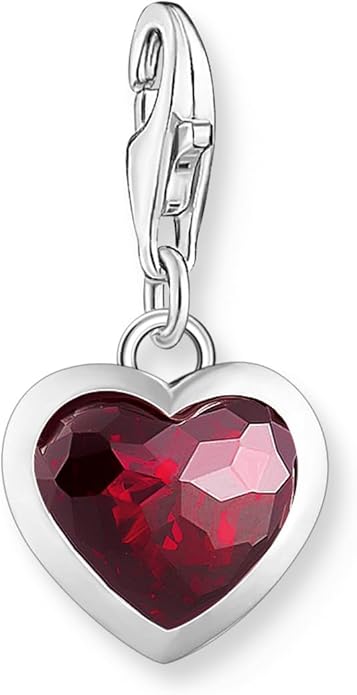 Thomas, Sabo, Anhänger, Charm-Club, Herzschliff, Roter, Stein, 2094-699-10, Zubehor, Schmuck
