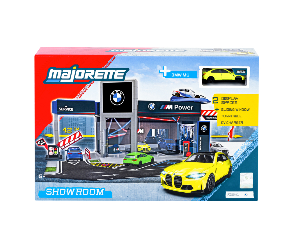 Majorette BMW Showroom Set + 1 Vehicle