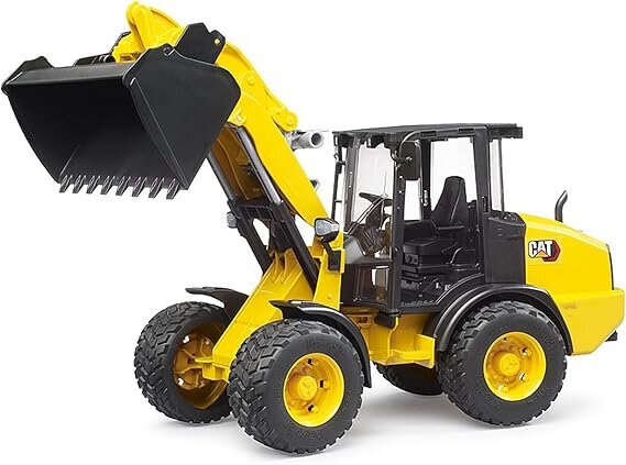 Bruder 02485 Cat Compact Joint Wheel Loader Maschine, Bulldozer