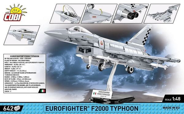 Cobi 5848 Eurofighter Typhoon (Germany) Flugzeug, Jet, Kampfflugzeug, Bomber
